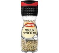 DUCROS - Poivre blanc intense Force 6, Saveur relevée et fraîcheur optimale (Moulin 39g) - Le Lot De 3