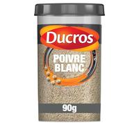 DUCROS - Poivre Blanc Moulu Aromatique, Saveur Intense et Équilibrée pour vos Plats (Flacon 90g) - Le Lot De 3