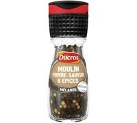 DUCROS - Poivre Frais et Aromatique en Moulin Pratique, Saveur Intense pour Vos Plats (30g) - Le Lot De 3