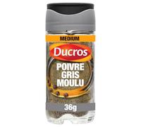 DUCROS - Poivre Gris Moulu Intense Force 7, Arôme Puissant et Savoureux, Flacon 36g - Le Lot De 4