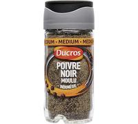 Ducros Poivre Noir Moulu Indonésie Médium avec Opercule Fraîcheur 40g (lot de