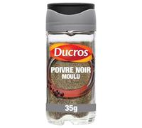 DUCROS - Poivre Noir Moulu Intense pour Relevé Vos Plats, Saveur Épicée Authentique (Flacon 35g) - Le Lot De 3