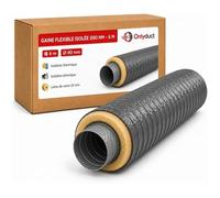 duct - Gaine Ventilation VMC Isolée diamètre 80mm 6m - Isolant Laine de Verre 25mm - S Phtalate - 80 mm - 6 m - isolée