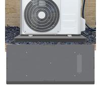 DuctlessAire - Tapis de condensateur pour pompe à chaleur sans conduit pour climatiseur - Base de montage au sol antidérapante pour unité CVC - Coussin d'unité de condensateur extérieur (45,7 x 96,5 x