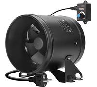 DUCTURBO Extracteur d'air 150mm Réglable,Ventilateur de Conduit, Ventilateur d'extraction Max. 594 m³/h avec Contrôleur de Vitesse Variable
