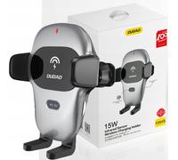 Dudao support voiture avec chargeur sans fil Qi intégré 15W gris (F20xs)
