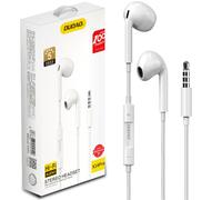 Dudao X14Pro Earphones Ecouteurs intra-auriculaires Casque son stéréo avec télécommande et microphone Prise auxiliaire 3.5mm en blanc