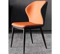 DUddTTW Chaises de Salle à Manger Classiques, chaises de Cuisine rembourrées en Cuir synthétique avec Pieds en Acier au Carbone, chaises de Salle à Manger, capacité de Charge 300 kg.(Oranje)
