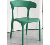 DUddTTW Chaises de Salle à Manger en Plastique, chaises de Cuisine empilables avec Dossier, capacité de Charge de 400 kg, chaises de Salle à Manger Classiques et Confortables(Dark Green)