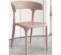 DUddTTW Chaises de Salle à Manger en Plastique, chaises de Cuisine empilables avec Dossier, capacité de Charge de 400 kg, chaises de Salle à Manger Classiques et Confortables(Light Pink)