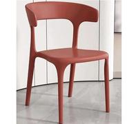 DUddTTW Chaises de Salle à Manger en Plastique, chaises de Cuisine empilables avec Dossier, capacité de Charge de 400 kg, chaises de Salle à Manger Classiques et Confortables(Rot)