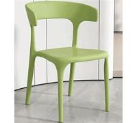 DUddTTW Chaises de Salle à Manger en Plastique, chaises de Cuisine empilables avec Dossier, capacité de Charge de 400 kg, chaises de Salle à Manger Classiques et Confortables(Groen)