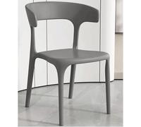 DUddTTW Chaises de Salle à Manger en Plastique, chaises de Cuisine empilables avec Dossier, capacité de Charge de 400 kg, chaises de Salle à Manger Classiques et Confortables(Grey)