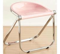 DUddTTW Chaises de Salle à Manger en Plastique, chaises de Cuisine Modernes sans accoudoirs avec Cadre en métal et Patins antidérapants, chaises de Salle à Manger, capacité de Charge de 250 kg(Roze)