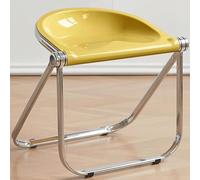 DUddTTW Chaises de Salle à Manger en Plastique, chaises de Cuisine Modernes sans accoudoirs avec Cadre en métal et Patins antidérapants, chaises de Salle à Manger, capacité de Charge de 250 kg(Geel)