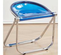 DUddTTW Chaises de Salle à Manger en Plastique, chaises de Cuisine Modernes sans accoudoirs avec Cadre en métal et Patins antidérapants, chaises de Salle à Manger, capacité de Charge de 250 kg(Blauw)