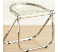 DUddTTW Chaises de Salle à Manger en Plastique, chaises de Cuisine Modernes sans accoudoirs avec Cadre en métal et Patins antidérapants, chaises de Salle à Manger, capacité de Charge de 250 kg(Clear)