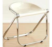 DUddTTW Chaises de Salle à Manger en Plastique, chaises de Cuisine Modernes sans accoudoirs avec Cadre en métal et Patins antidérapants, chaises de Salle à Manger, capacité de Charge de 250 kg(Wit)