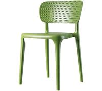 DUddTTW Chaises de Salle à Manger en Plastique, Style créatif, empilables, for Cuisine, avec Dossier Ouvert, Confortables(Groen)