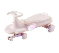 DUddTTW Swing Car Wiggle Car Flash Wheels Wiggle Scooter Balance Bike Ride on Push Car Music Enfants Wiggle Car Twisted Bike for Les Enfants(Rose)