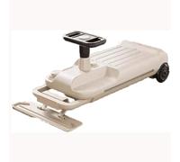 DUddTTW Voiture électrique à Bascule silencieuse, draisienne avec Musique, Fonction autonettoyante for Les sols, à partir de 3 Ans.(Beige)