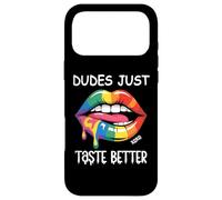 Dudes Just Taste Better Lips Rainbow Gay Pride LGBT LGBTQ+ Coque pour iPhone 17 Pro Max