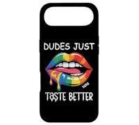 Dudes Just Taste Better Lips Rainbow Gay Pride LGBT LGBTQ+ Coque pour iPhone Air