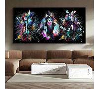 DUDLOO 3 singes affiches imprime coloré décoration de la maison mur art photos rue graffiti toile peinture salon singes murale 80x160cm sans cadre