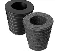 DUDNJC Lot de 2 bouchons coniques pour pied de parasol de terrasse, support de parasol de 3,8 cm, bouchon avec anneau pour verre, terrasse, jardin, table de plage, parasol (noir)