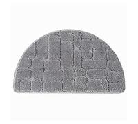 DUDNJC Paillasson semi-circulaire antidérapant, doux au toucher et à absorption rapide, paillasson épais pour salle de bain, canaux d'entrée pour fournir une protection rembourrée (81,3 x 50,8 cm,