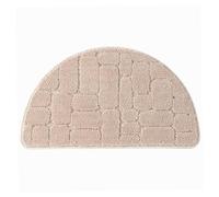 DUDNJC Paillasson Semi-Circulaire antidérapant, Doux au Toucher et Absorption Rapide, Tapis de Douche épais pour Salle de Bain, canaux d'entrée pour fournir Une Protection rembourrée (67x40 cm),Gris