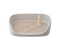 DUDOK Caisse pour chiens, plateau urinoir pour chiens d'intérieur et extérieur, entraînement pour aller aux toilettes avec paroi de protection, boîte intérieure ouverte pour plateau d'entraînement