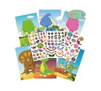 DUDOK Livre d'autocollants réutilisable, livre d'autocollants d'animaux | Autocollant Livre d'activités Jouets d'apprentissage - Bricolage Jouets éducatifs, autocollants de dessins