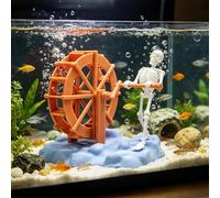 Dudsodi Dynamic Skeleton Bubbler Aquarium Decoration, Air Driven Moving Action Fish Tank Skeleton Ornament, Spooky Halloween Landscape Decor for Aerating and Oxygenating