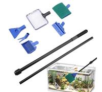 Dudsodi Kit de Nettoyage pour Aquarium - Set de Grattoir à Manche Télescopique - Ensemble d'outils d'entretien d'aquarium,pour Algue de Paroi, Bac à Poisson, Reptile, Terrarium à Domicile