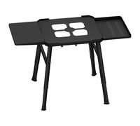 DUDSOEHO Support de barbecue pour barbecue d'extérieur Ninja Woodfire - Support électrique réglable en hauteur avec double table latérale - Support de four à pizza avec crochets de suspension