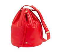 DUDU Borsa a Secchiello Donna in Pelle Grande Con Tracolla Regolabile e Chiusura a Coulisse - Borsa Elegante, Spaziosa e Pratica per USO Quotidiano e Occasioni Speciali Rouge flamme, Rouge flamme