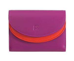 DuDu Galapagos Porte-monnaie Protection RFID Cuir véritable 13 cm violet