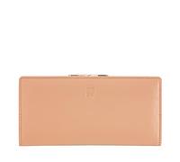 DUDU Grand Portefeuille Femme en Cuir véritable avec Protection RFID, Porte-Cartes de crédit avec Porte-Monnaie à Fermoir métal Classique, Rangement Billets, en Couleur Rose poudré