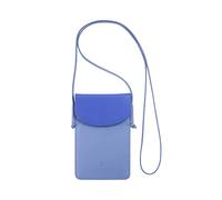 DUDU Housse en Cuir pour Smartphone, Étui pour Portable Jusqu'à 6.7" avec Bouton, Bandoulière Réglable, Design Slim Bleuet