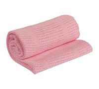DUDU N GIRLIE Couverture en Coton cellulaire pour lit bébé - Couvertures et jetés pour Enfants - Toutes Saisons (100 x 150 cm, Rose)