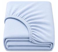 Dudu N Girlie Drap-Housse en Jersey 100% Coton Bleu 60 x 120 cm