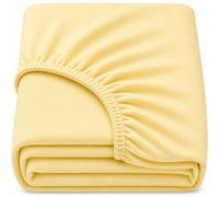 Dudu N Girlie Drap-housse en jersey 100% coton Jaune 50 x 100 cm
