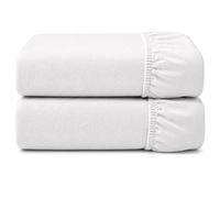 Dudu N Girlie Lot de 2 draps-housses en coton Blanc 50 x 100 cm