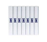 DUDU N GIRLIE Mouchoirs blancs en satin avec initiales brodées bleues pour homme/homme Taille unique