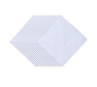 Dudu N Girlie satiné Bordure pour homme 100% coton Mouchoir de feuilles, 40 cm x 40 cm, 12 pièces