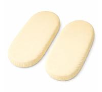 Dudu N pour couffin Drap-housse en jersey épais, 2 pièces, Jaune