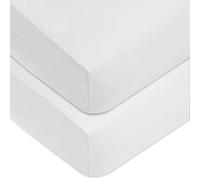 Dudu N pour Jersey de coton pour lit bébé Drap housse, 70 cm x 140 cm, 2 pièces, Blanc