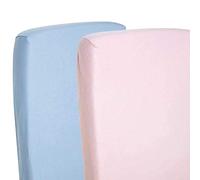 Dudu N pour lit en coton jersey Drap-housse, Bleu/rose, 2 pièces