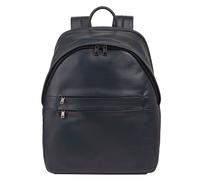 DuDu New York Daypack Cuir véritable 41 cm Compartiment ordinateur bleu